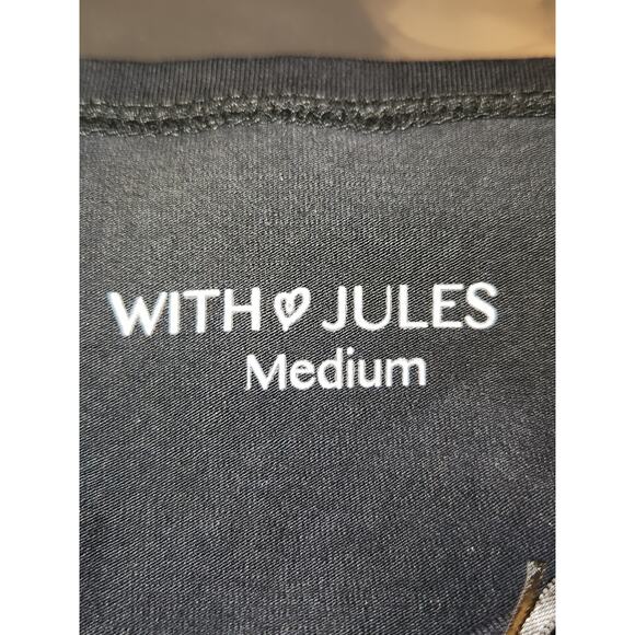 NWT With Jules Big Girls Flutter Sleeve Top In Black M - Picture 4 of 8